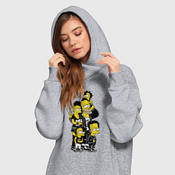 Женское худи-платье Simpsons not dead! Motto, цвет: меланж — фото 2