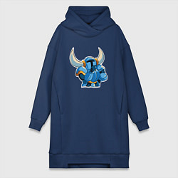 Женское худи-платье Задумчивый рыцарь - Shovel Knight, цвет: тёмно-синий