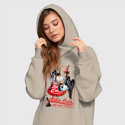 Женское худи-платье Nuka - cola girl, цвет: миндальный — фото 2