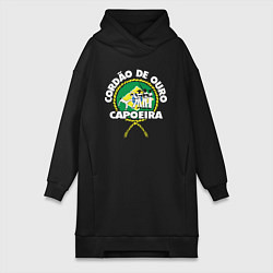 Женская толстовка-платье Capoeira - Cordao de ouro flag of Brazil