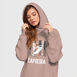 Женское худи-платье Capoeira - contactless combat, цвет: пыльно-розовый — фото 2