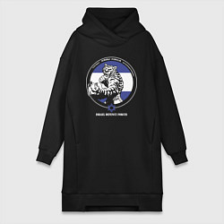 Женская толстовка-платье Krav-maga emblem tiger