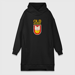 Женское худи-платье Old School emblem, цвет: черный