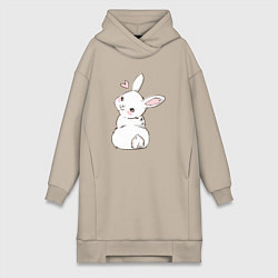 Женская толстовка-платье Милая зайка