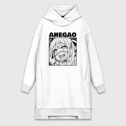 Женская толстовка-платье Ахегао - девушка