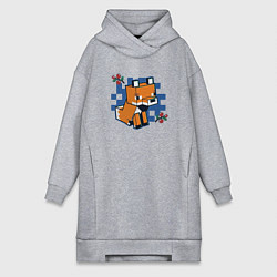 Женская толстовка-платье Лиса из Майнкрафта