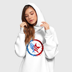 Женское худи-платье Mass Effect Renegade - Paragon Combo, цвет: белый — фото 2