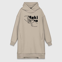 Женская толстовка-платье Глаза Макимы