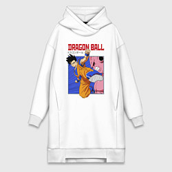 Женское худи-платье Dragon Ball - Сон Гоку - Удар, цвет: белый