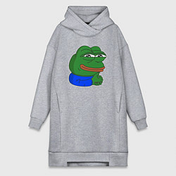 Женская толстовка-платье Лягушонок Пепе хитрый