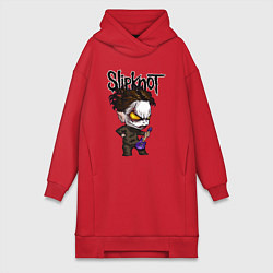 Женское худи-платье Slipknot - art, цвет: красный