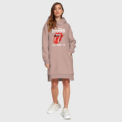 Женское худи-платье The Rolling Stones 78, цвет: пыльно-розовый — фото 2