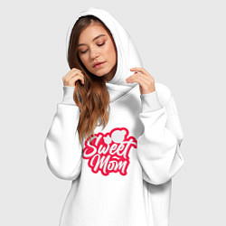 Женское худи-платье Sweet Mom, цвет: белый — фото 2
