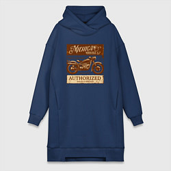 Женская толстовка-платье Ретро мотоцикл гранж