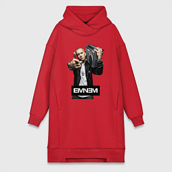 Женское худи-платье Eminem boombox, цвет: красный
