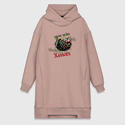Женская толстовка-платье Ты победило в этот раз, Рождество