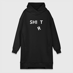 Женское худи-платье Shirt shit, цвет: черный