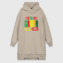Женская толстовка-платье Я геймер