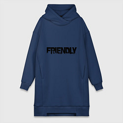 Женское худи-платье DayZ: Im friendly, цвет: тёмно-синий