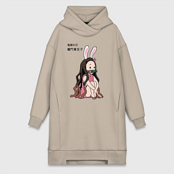 Женская толстовка-платье Милашка Незуко из аниме клинок рассекающий демонов