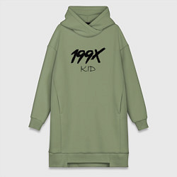 Женское худи-платье 199X KID, цвет: авокадо
