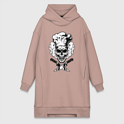 Женская толстовка-платье The cooks skull