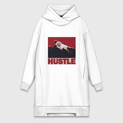 Женское худи-платье Rodman hustle, цвет: белый