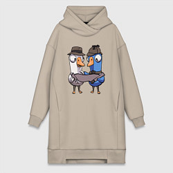 Женская толстовка-платье Гуси Детективы - Goose Goose Duck