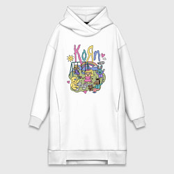Женская толстовка-платье Мультяшный Корн