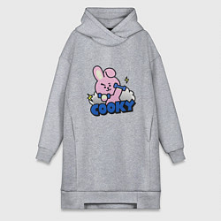 Женское худи-платье Cooky BT21 Jungkook, цвет: меланж