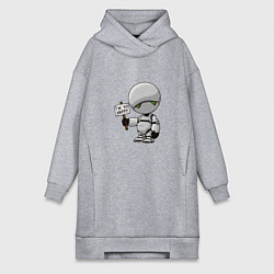 Женское худи-платье Я так счастлив, цвет: меланж