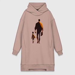 Женская толстовка-платье Отец и его сын