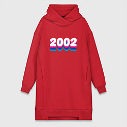 Женское худи-платье Made in 2002 vintage art, цвет: красный