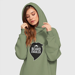 Женское худи-платье Beard enabler, цвет: авокадо — фото 2