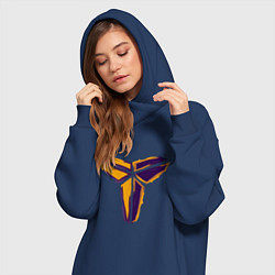 Женское худи-платье Kobe logo, цвет: тёмно-синий — фото 2