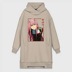 Женская толстовка-платье Zero Two anime girl