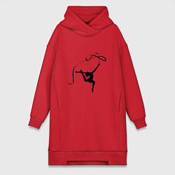 Женская толстовка-платье Гимнастка с лентой