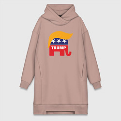 Женская толстовка-платье Trump elephant