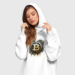 Женское худи-платье Bitcoin BTC, цвет: белый — фото 2