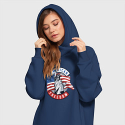 Женское худи-платье American freedom, цвет: тёмно-синий — фото 2