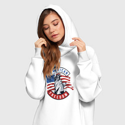 Женское худи-платье American freedom, цвет: белый — фото 2