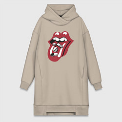 Женская толстовка-платье Rolling stones pills