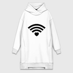 Женская толстовка-платье Wi-Fi Love