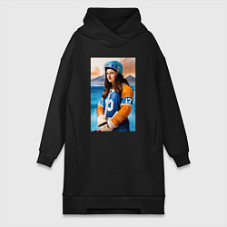 Женская толстовка-платье Мона Лиза - крайний нападающий