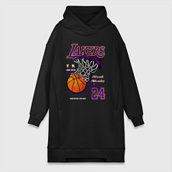Женское худи-платье LA Lakers Kobe, цвет: черный