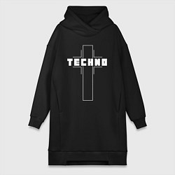 Женская толстовка-платье Techno крест