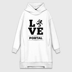 Женское худи-платье Portal love classic, цвет: белый