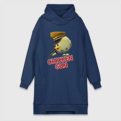 Женская толстовка-платье Chicken Gun logo