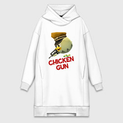 Женская толстовка-платье Chicken Gun logo