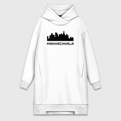 Женское худи-платье Makhachkala, цвет: белый